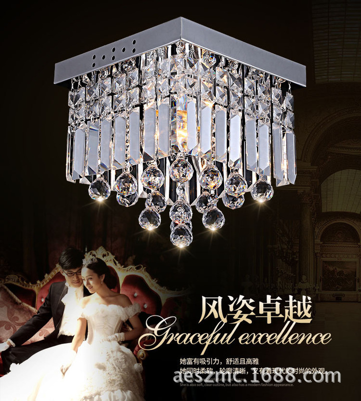 LED modern minimalist crystal ceiling light hallway Corridor light porch light aisle light bedroom lighting living room lamps