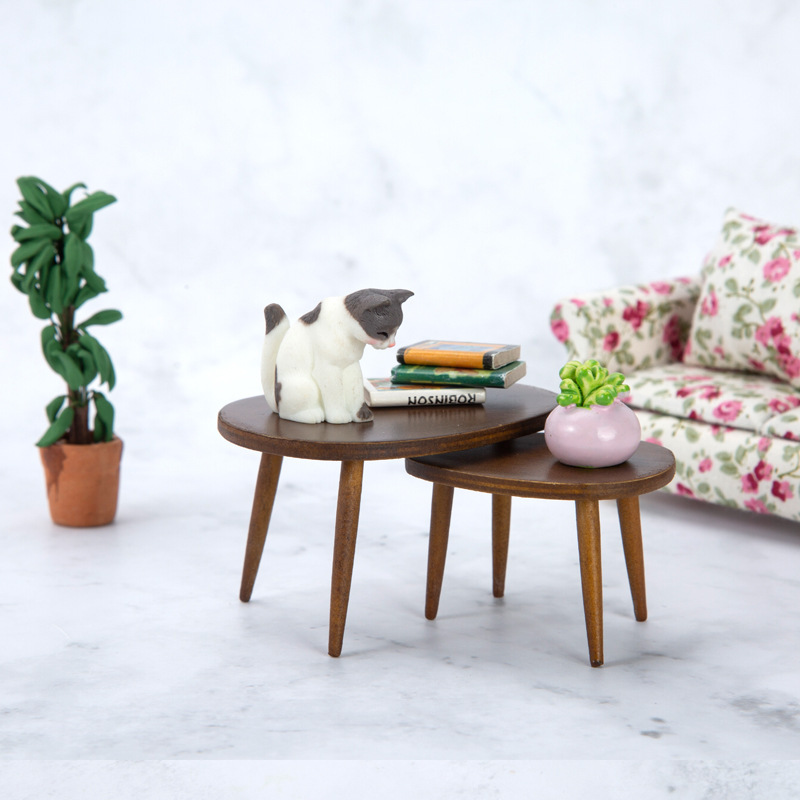 1:12 mini furniture model ob11 triangle coffee table computer table tea table miniature scene doll house food play