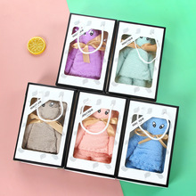 小熊毛巾礼盒装批发定制logo珊瑚绒儿童毛巾婚庆节日伴手礼品毛巾