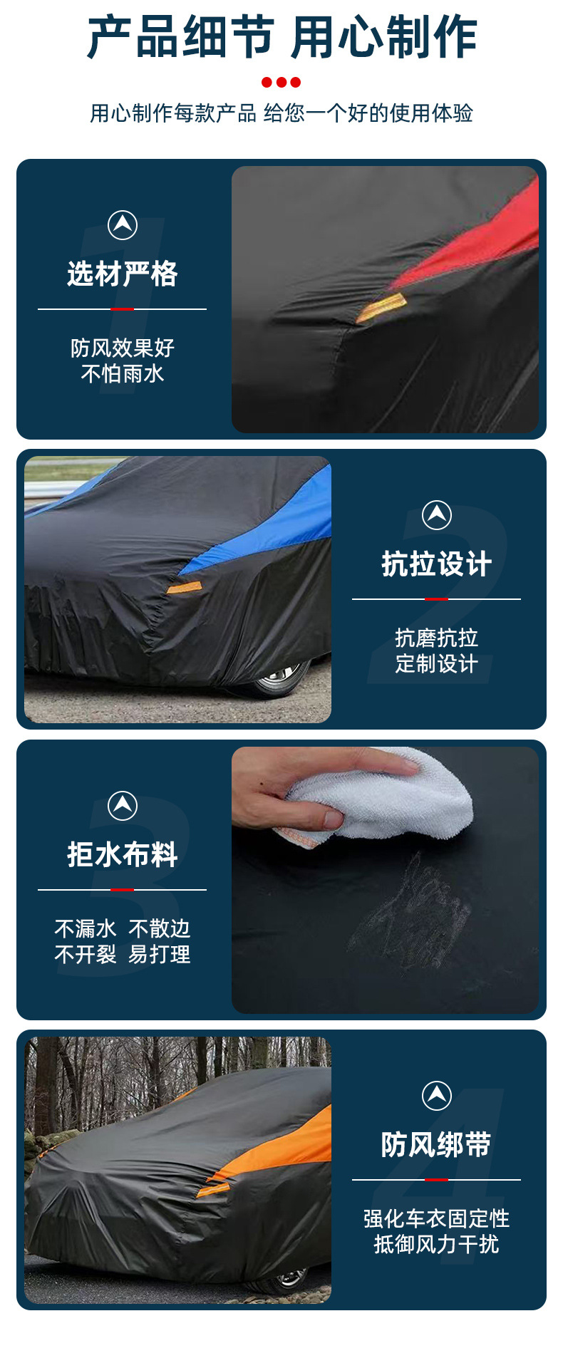 New car cover for off-road vehicles, universal thickened and enlarged car cover, all-season dustproof, sunproof, rainproof, and heat-insulating full cover