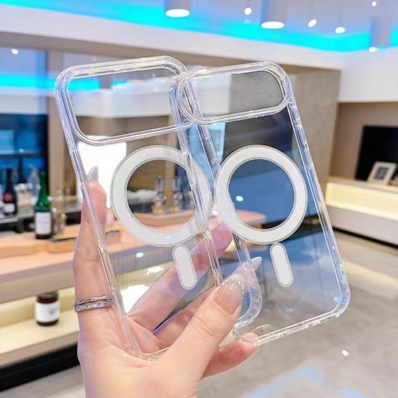 磁吸手机壳适用苹果17Promax透明亚克力iPhone16Mag safe保护套15|undefined