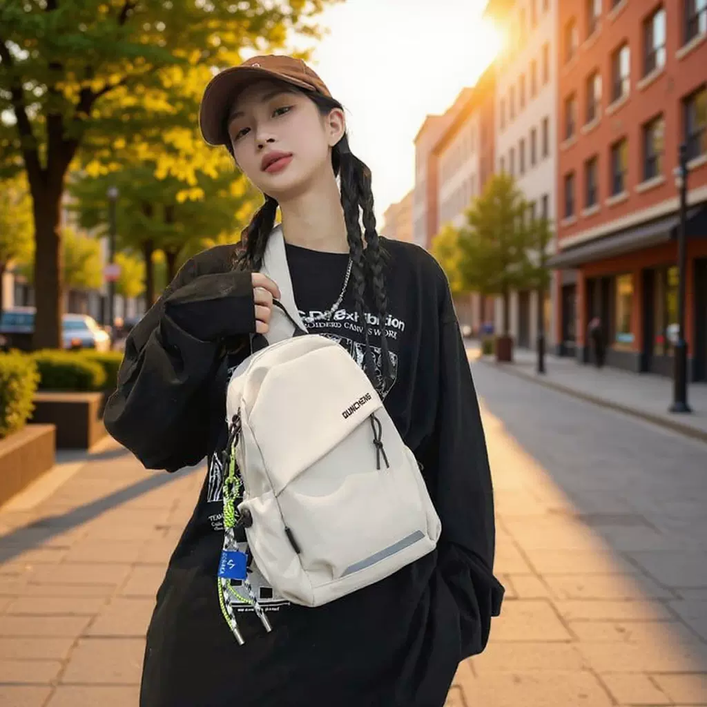 跨境斜挎包休闲男包多功能胸包牛津布单肩包男款骑行背包女生腰包