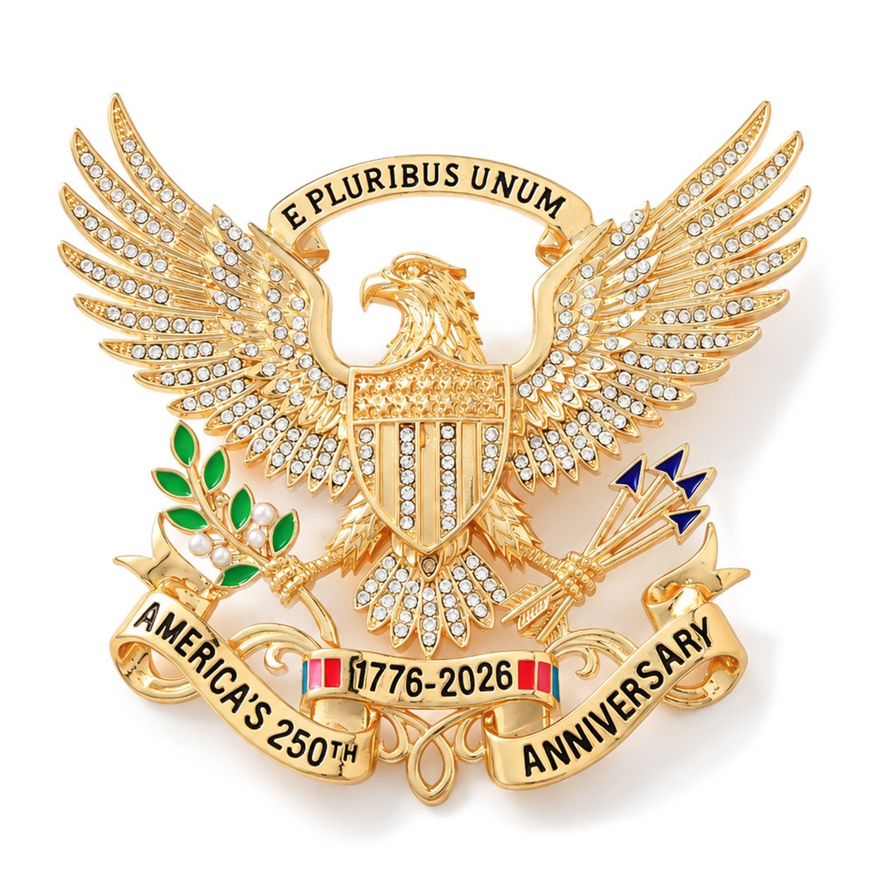 Emblema transfronterizo de Europa y Estados Unidos comercio exterior creativo de venta caliente de doble cabeza águila broche aleación retro accesorios de animales insignia conmemorativa