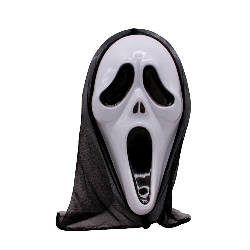 Nuevos productos transfronterizos de Halloween con taladro de la muerte gritando fantasmas máscaras de maquillaje de baile accesorios de vestuario