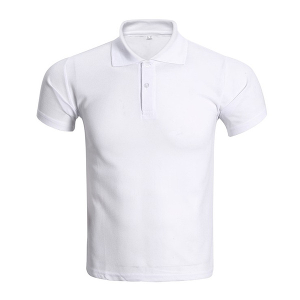 Solid color breathable classic polo for work