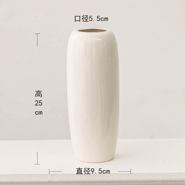 European rose flower arrangement vase white simple ceramic…