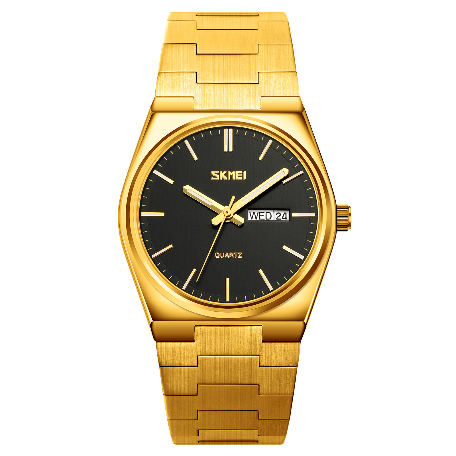 Reloj de cuarzo impermeable de alta calidad, simple reloj de acero sólido, reloj de hombre al por mayor.