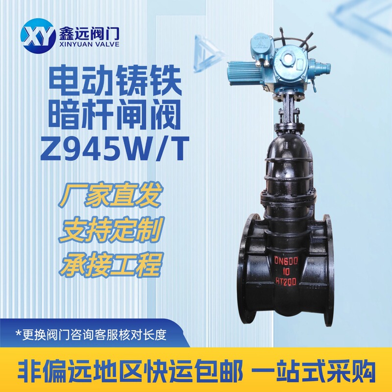 Cast Iron Electric Flange Gate Valve Z945W/T Hard Seal Flange Gate Valve with Exposed and Concealed Stems for Large Diameter Irrigation Cast Iron Electric Flange Gate Valve Z945W/T Hard Seal Flange Gate Valve with Exposed and Concealed Stems for Large Diameter Irrigation