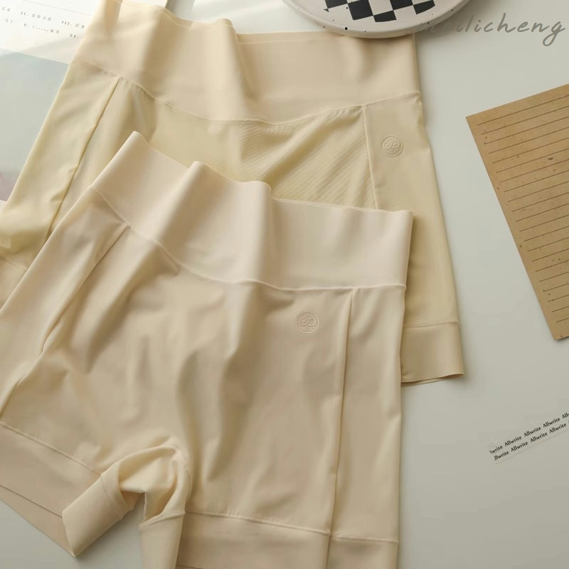 Seamless Liquid Foundation Boxer Panties Women's Silk Crotch 7A Antibacterial Ice Silk Safety Pants Hip-lifting Belly-tucking Leggings New