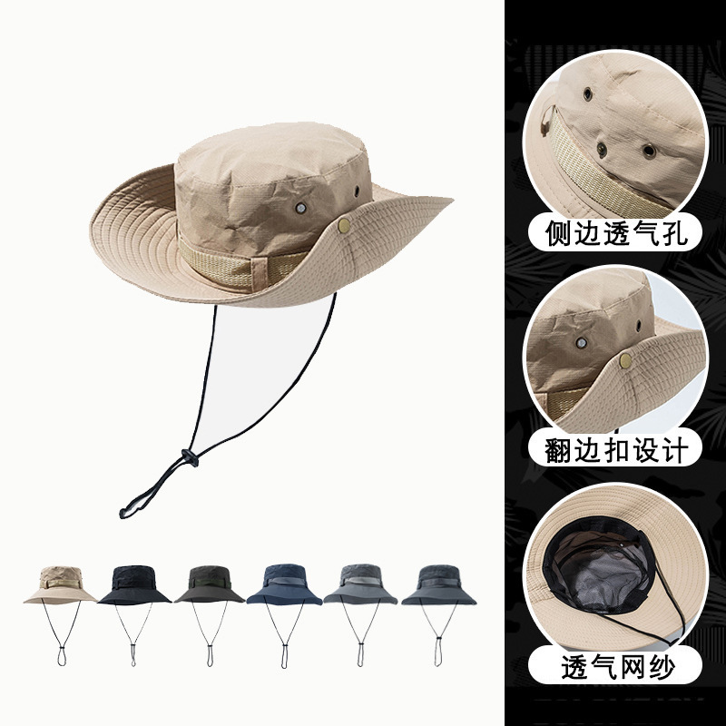 Mountain camping breathable mountaineering fishing hat men's sun-proof spring and autumn women's versatile Korean outdoor fisherman hat