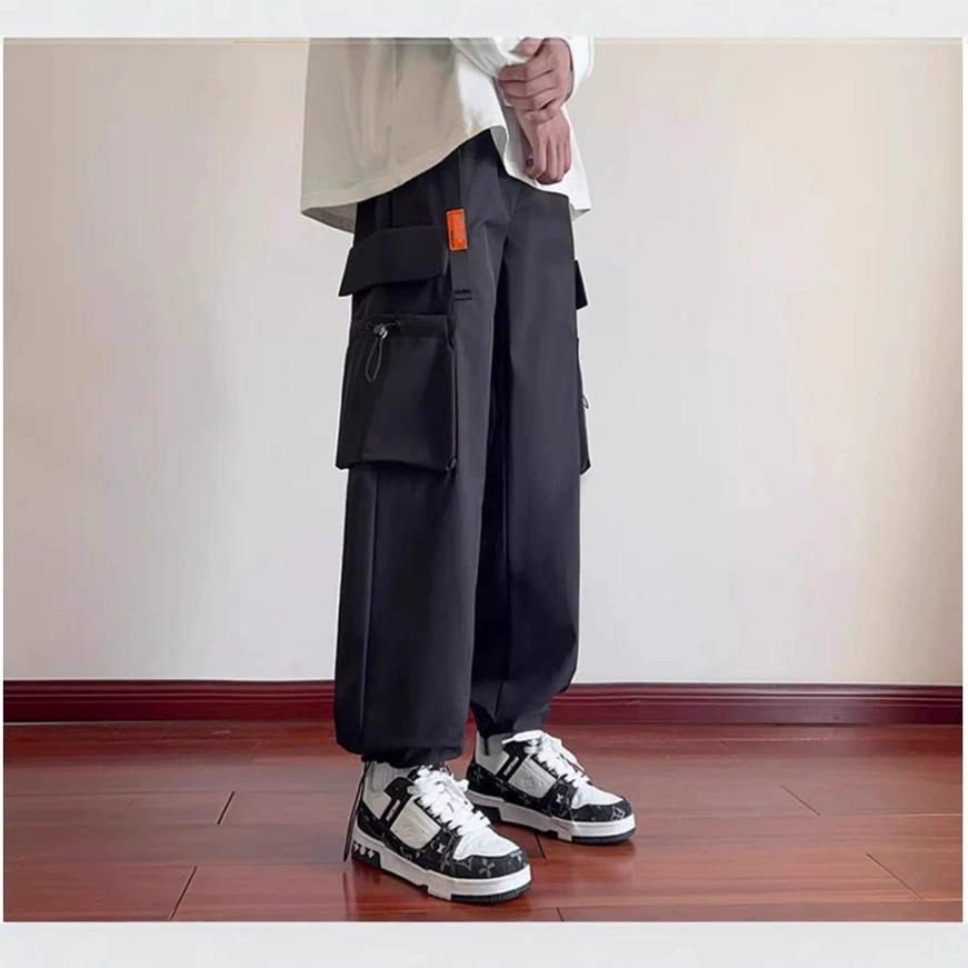 Модные повседневные брюки повседневные, oversize, американский стиль, свободный прямой покрой