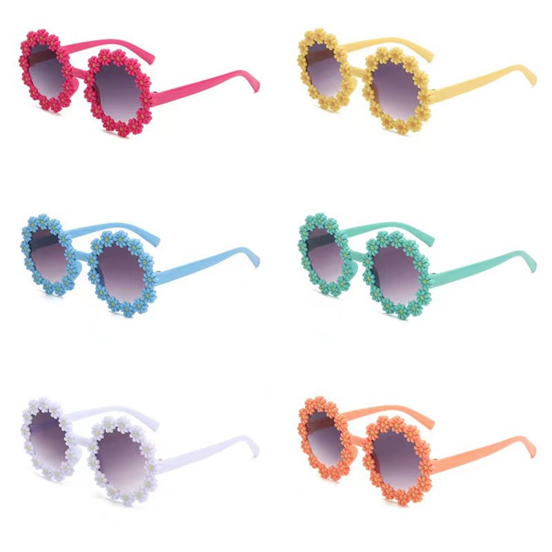 Children's sunglasses with daisies, cute baby sunglasses, personalized for both boys and girls, wholesale sun protection sunglasses