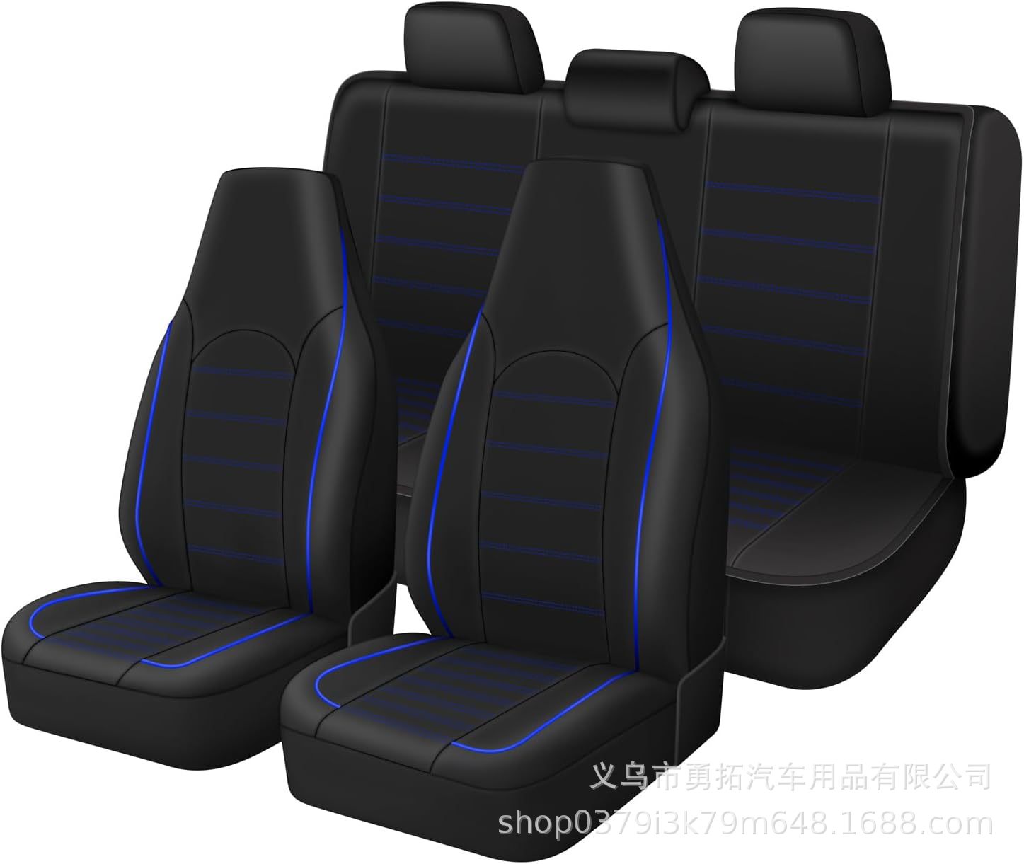 Cross-Border Hot-Selling Pu Double-Needle High-Back Leather Car Seat Cover Amazon Temu Mercado Libre Mexico