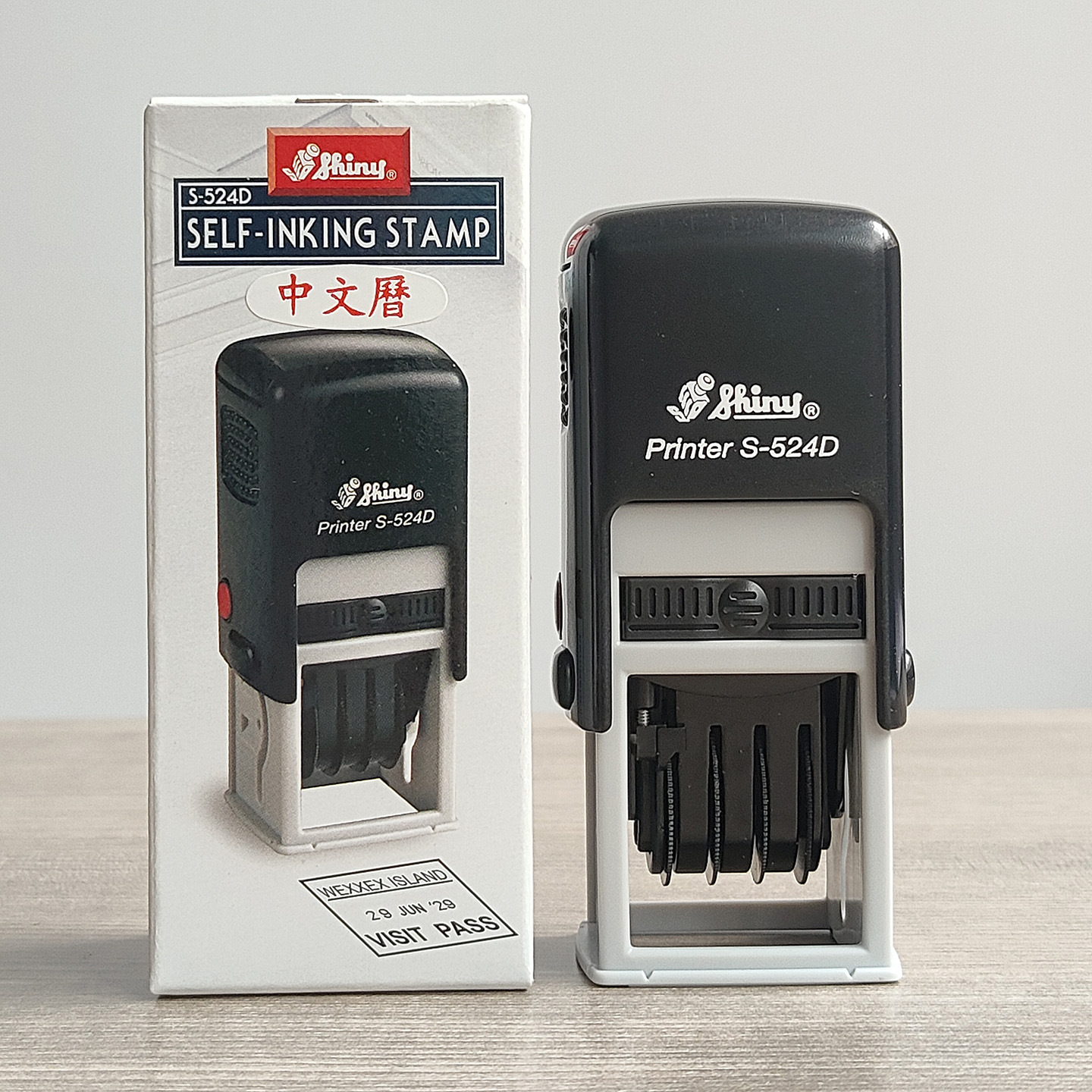 Sello de nueva fuerza de Taiwán fecha de sellado ajustable inspección calificada QC nombre firma de tinta de nuevo material de sellado al por mayor