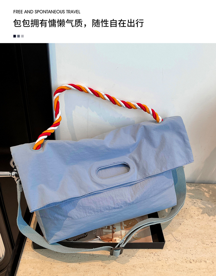 Colorful Fox's new niche women's thick-rope nylon fabric large-capacity commuter messenger single-shoulder bag undefined
