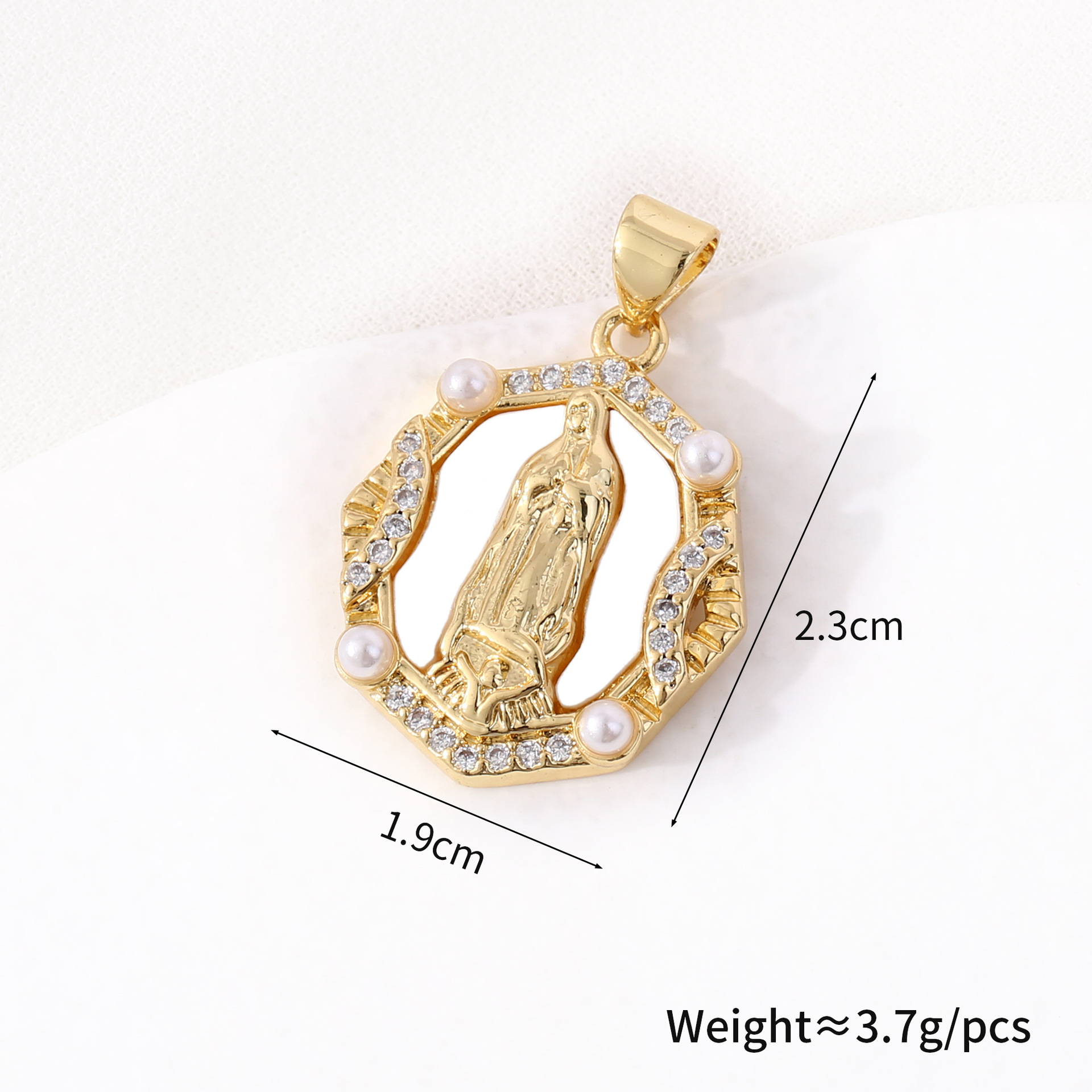 7g Weight Pendant Jewelry Making Type 17 * 23mm, 20*28mm, 21 * 24mm Jewelry Making Size DIY Jewelry Accessories Classification 1 Piece Quantity Copper Material Geometric, Virgin Mary Pattern Plating Design Religion, Ethnic Style Style 1 Piece 17 * 23mm 20*28mm 21 * 24mm Copper Geometric Virgin Mary Pendant 8
