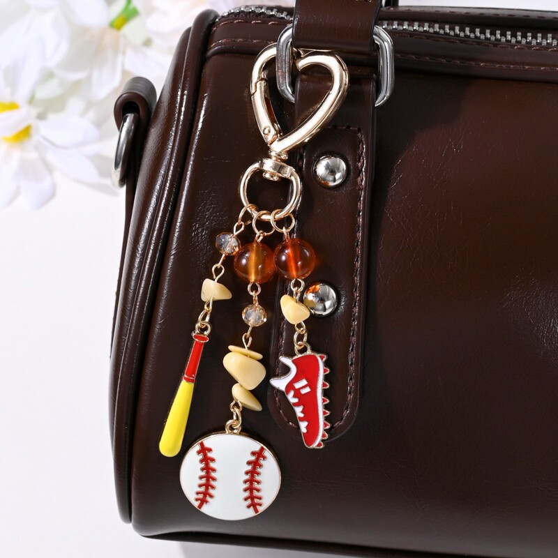 Baseball Shoes, Baseball Bats, Rugby, Football Pendants, Gravel Key Chains, Cross-Border Fashion Sports Ball Backpack Accessories