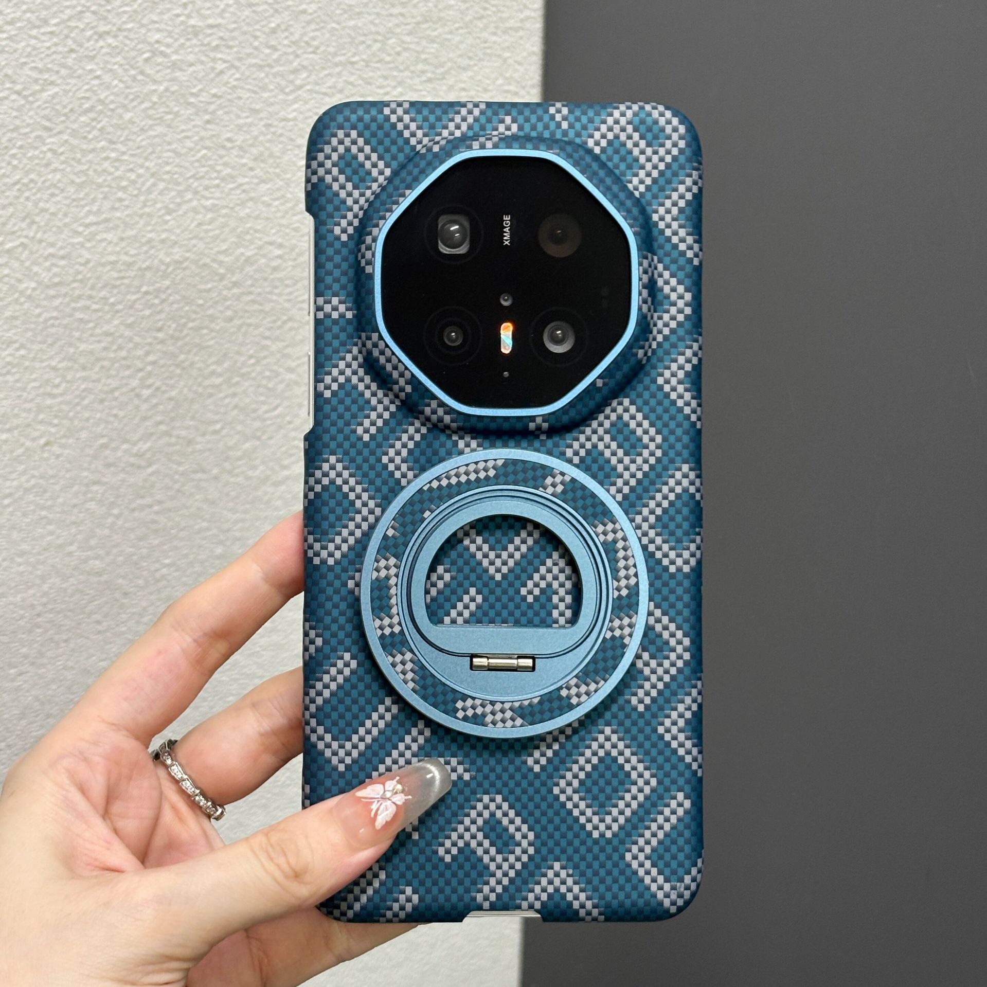 SKU07_颜色分类(磁吸支架【蓝色】字母凯夫拉纹（内置磁吸