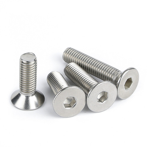 304 stainless steel flat head hexagonal screws DIN7991 countersunk head flat cup hexagonal machine screws M2.5M3M4M5M6