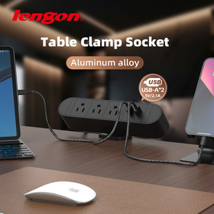 American Us Clip-On Mobile Table Clip Hidden Plug Strip American Standard Fast Charging Table Clip Conference Room Office Type-C