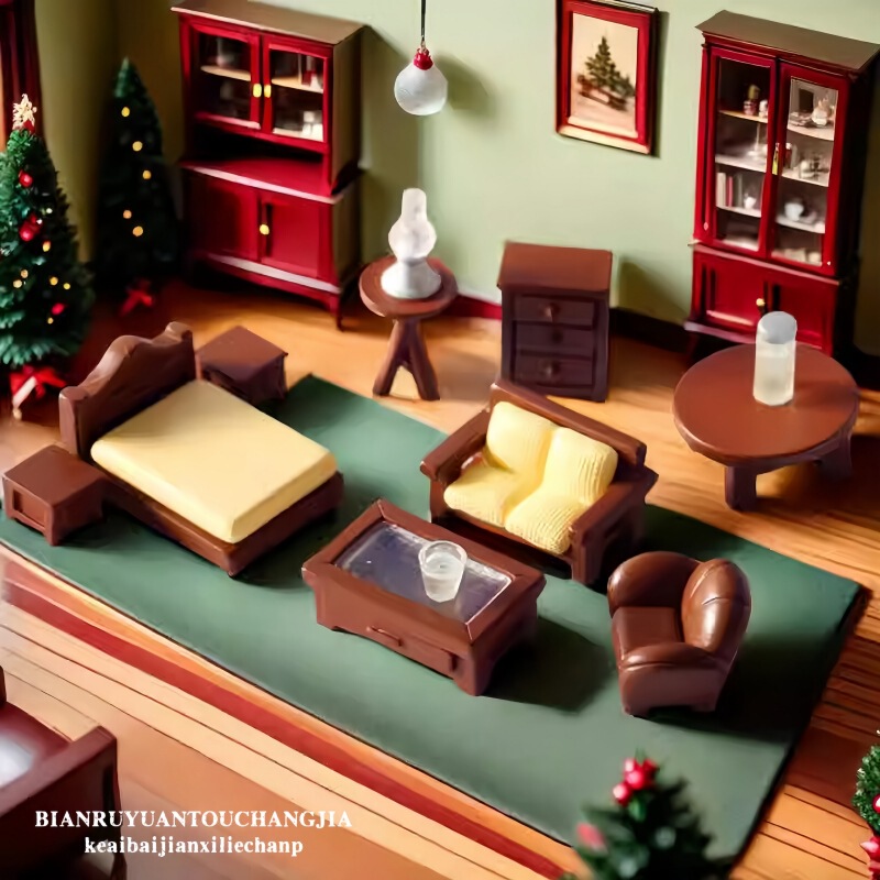 Miniature Furniture Material Package Artificial Scene Sofa Double Wholesale Stool Micro Landscape Mini Ornaments Sofa Stool