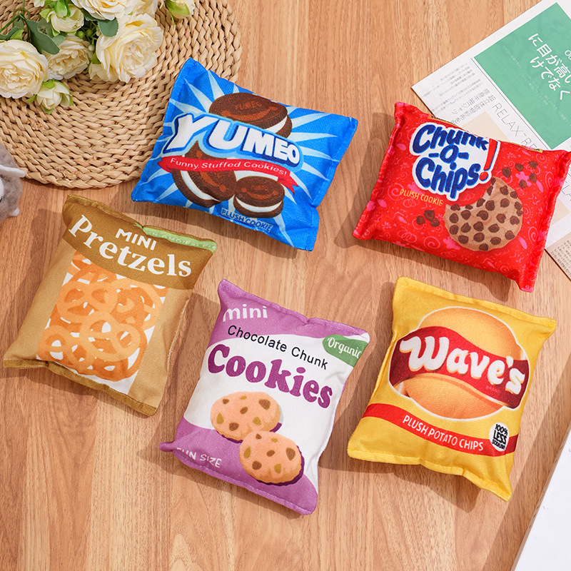 スポットペットサウンディングペーパーサウンディングおもちゃポテトチップシリーズペットのおもちゃ耐噛み性ソフトぬいぐるみ犬のおもちゃ|undefined