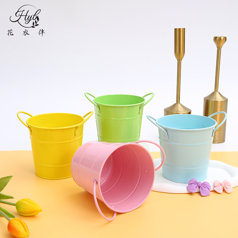 教师节创意手捧抱抱花桶网红小花束包装材料鲜花花艺插花铁缘之染