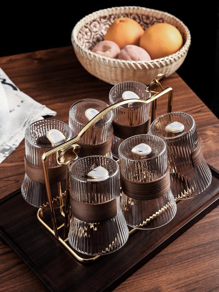 Cup suit household living room drinking tea cup kettle household glass cup set water cup tea set heat-resistant cup set