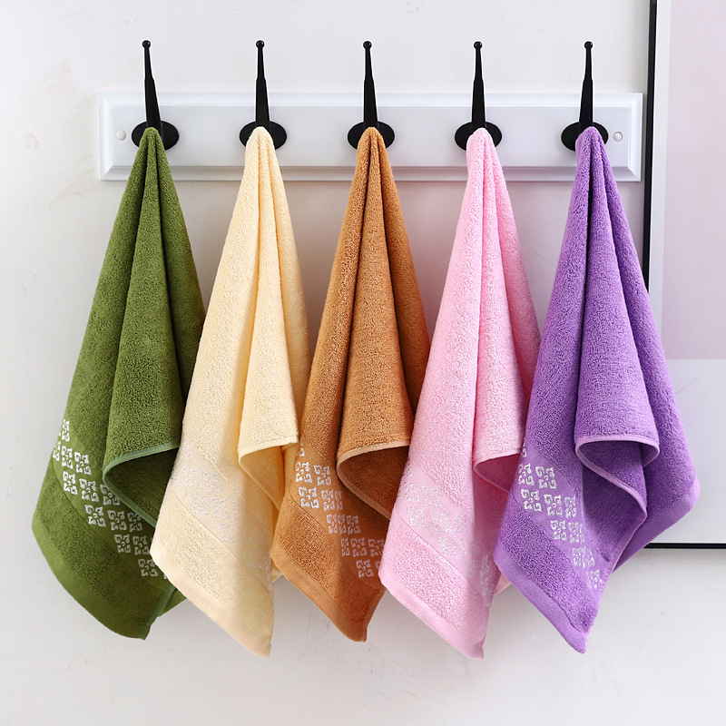 Toalha de rosto jacquard algodão bambu macia e absorvente_voghion.com