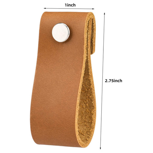 Nordic style ins leather cabinet handle leather suitcase leather drawer handle children's partition PU leather strip handle