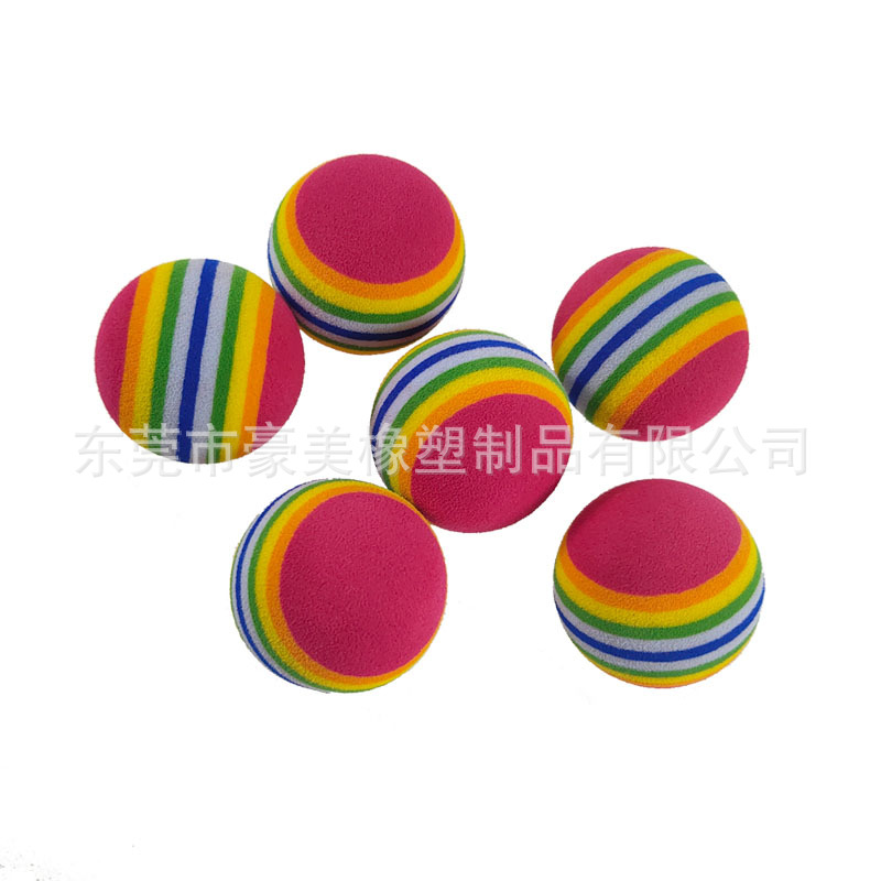 FUENTE Venta al por mayor de fábrica EVA bola clave bola de la raya del arco iris Bola de onda gato bola resistente a la mordedura bola bádminton bola knock-up