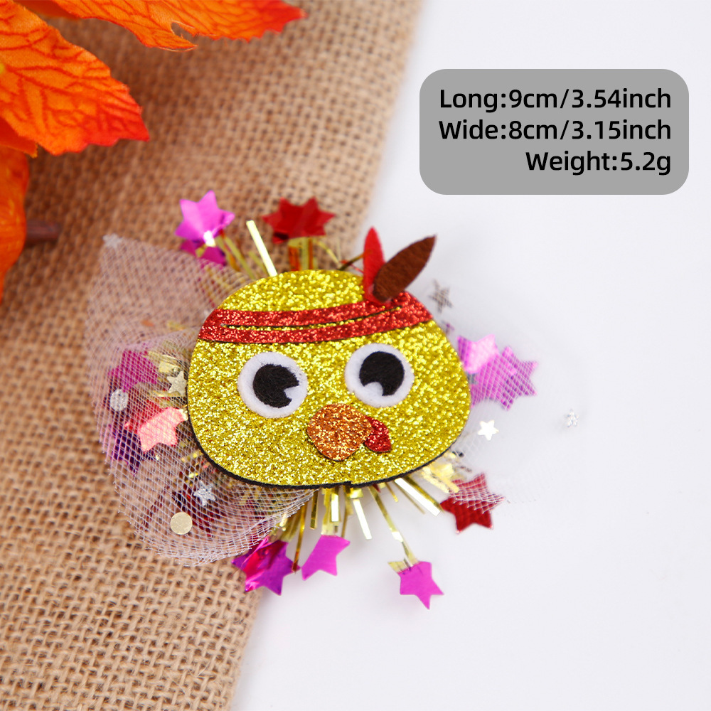 Día de Acción de Gracias accesorios para mascotas calabazas turquía mallas brocas de cabello perros gatos otoño festival de cosecha fiesta decoración tarjeta de cabello