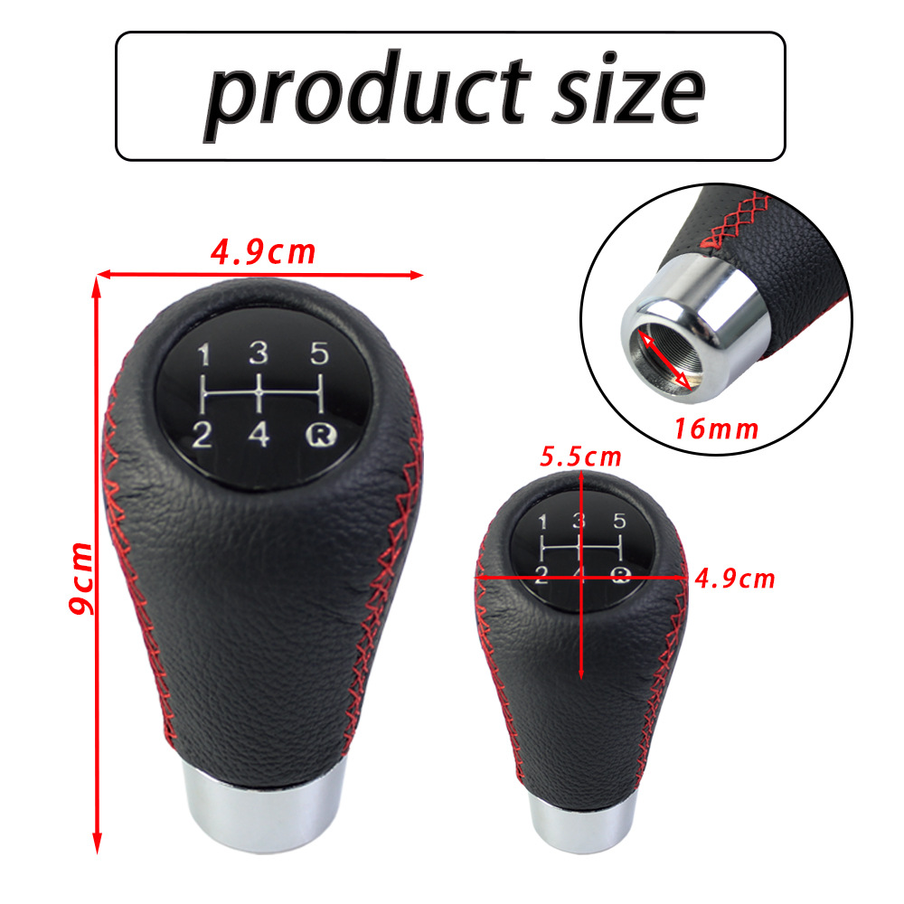 Cross-border universal car gear shift knob, high-quality modified manual transmission gear shift knob with stitched handle