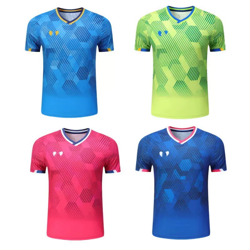 2025新款乒乓羽毛球服短袖男女速干短袖成人儿童乒乓球比赛服印字