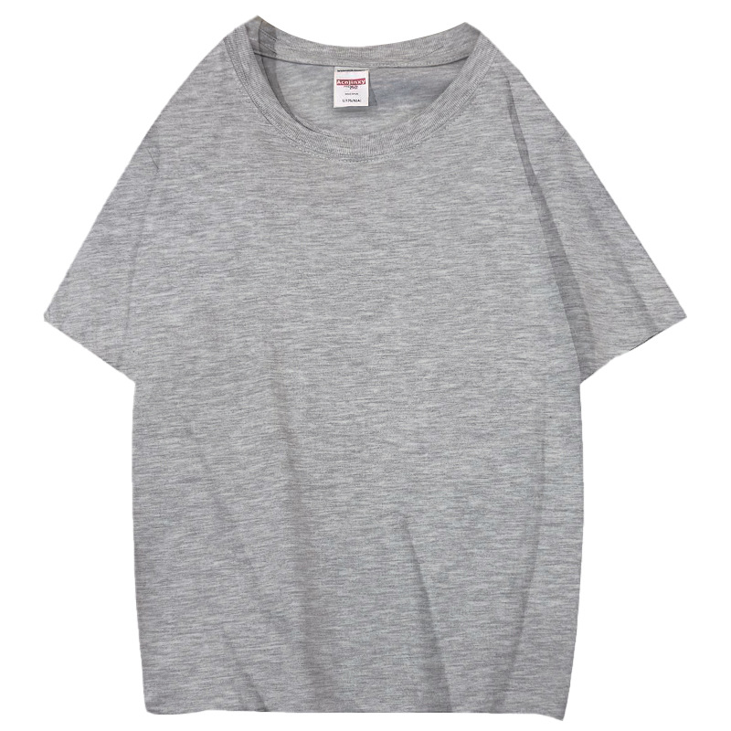 260g de peso pesado, talla europea, algodón suelto, manga corta, cuello redondo, camiseta, ropa de clase, publicidad, camisa cultural, ropa de trabajo, personalización