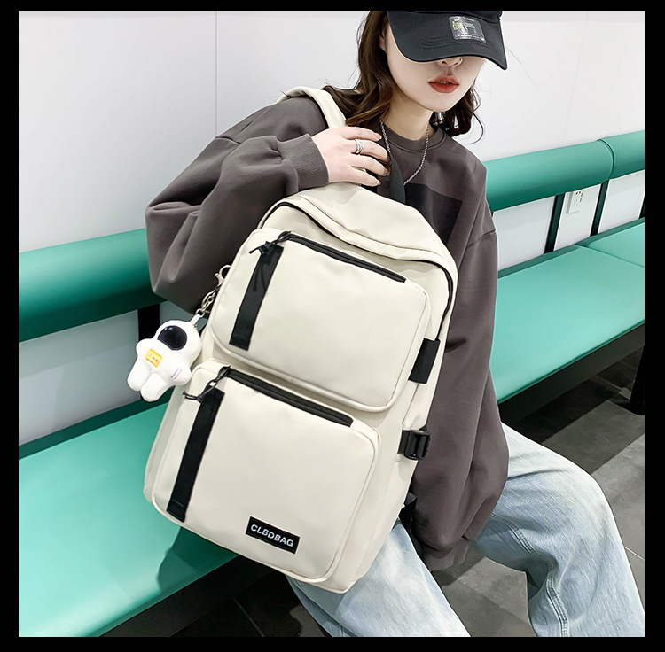 Streetwear Color Block Square Zipper Functional Backpack display picture 6