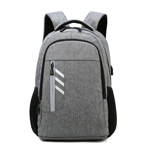 Factory Wholesale Business Printing Reflective Zipper Backpack for Men and Women Large Capacity USB Multi-functional Gift Bag