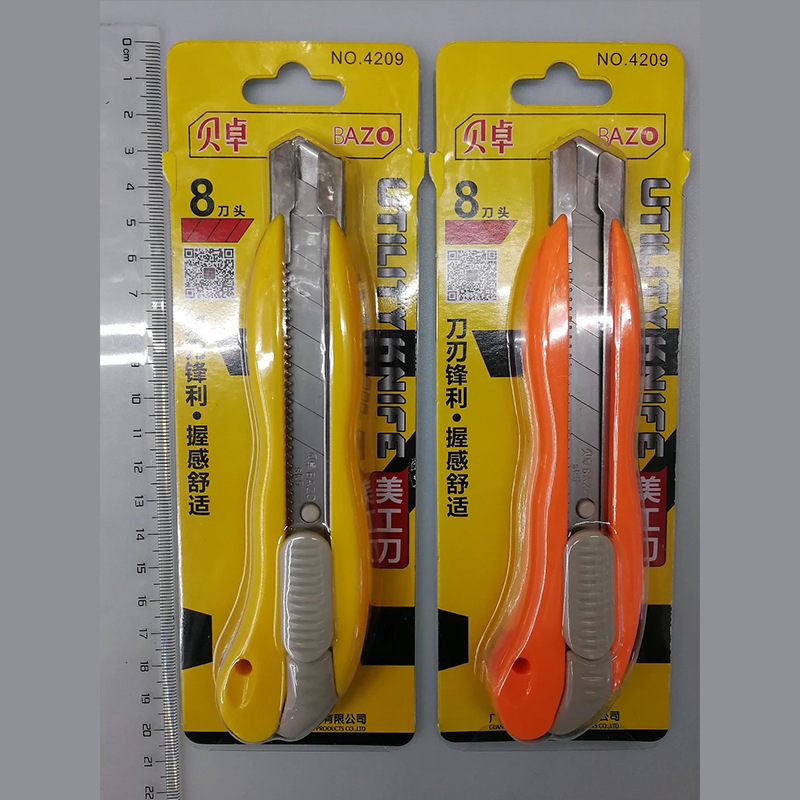 Fabricantes al por mayor cuchillo de acero al carbono cuchillo de acero inoxidable cuchillo de papel pintado afilado cuchillo de cortador de papel herramientas de oficina