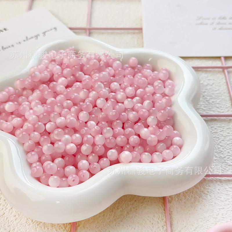 Round beads, bracelet handmade, necklace, accessory, accessories, 6mm, cat's eye, DIY 3