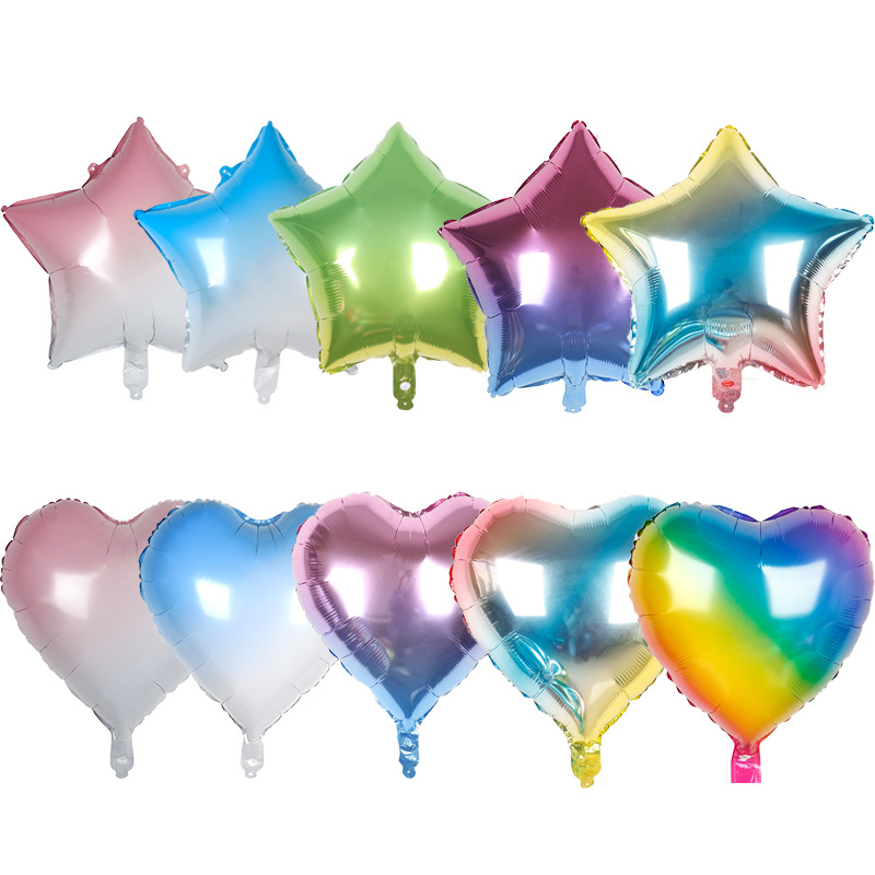 Cumpleaños Estrella Forma De Corazón Película De Aluminio Fiesta Globos display picture 1