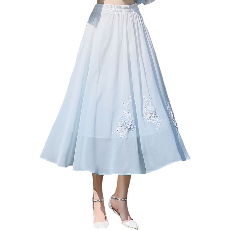 Women's Clothing for the Republic of China Summer Chinese Style Young Vintage Hanfu Modified Cheongsam Chinese Buckle Top Gradient Skirt