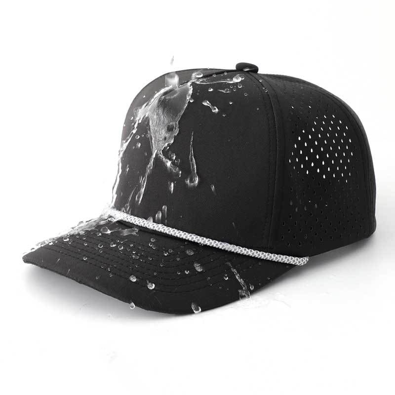 Sombreros de cuerda de perforación de secado rápido, sombreros de béisbol para mujeres y hombres, sombreros de protección solar al aire libre, sombreros de lengua de pato LOGO image 4