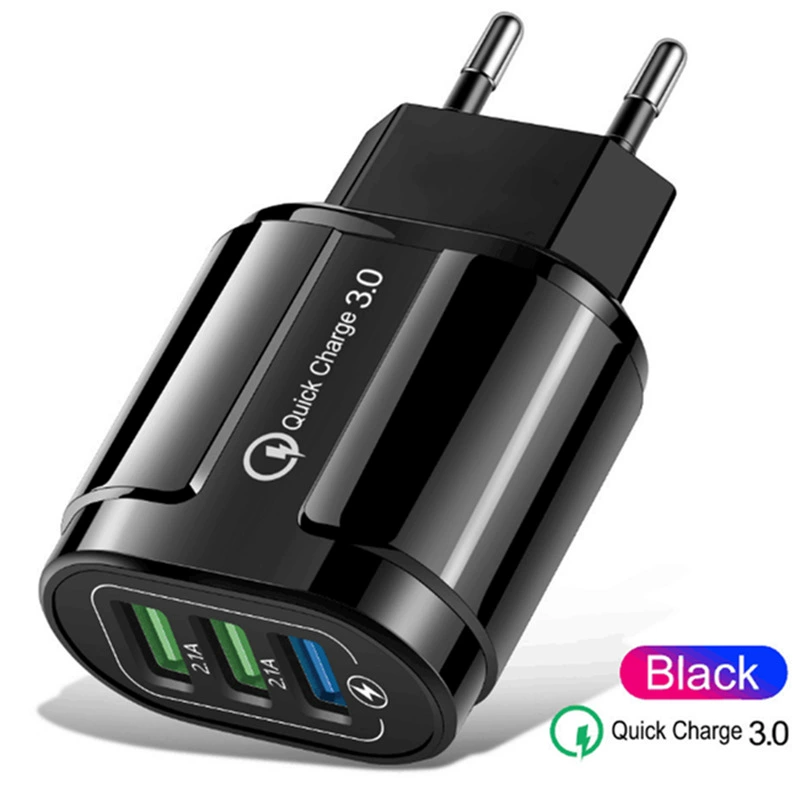 3U однопортовый быстрый зарядник для мобильного телефона с двумя USB портами, адаптер питания с несколькими портами, 3.0, выход 5A
