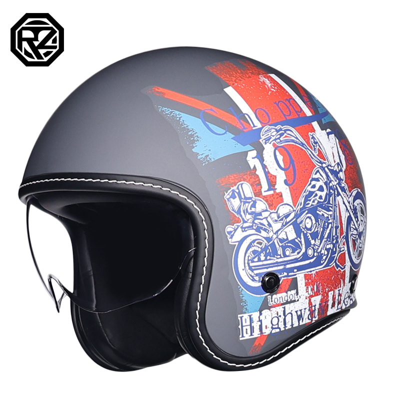 Orz retro casco hombres y mujeres 3C certificado motocicleta medio casco niñas invierno universal Four Seasons motocicleta eléctrica
