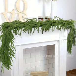 1.8m Cross-Border Soft Glue Christmas Rattan Nuofuk Pine Rattan Feel Pine Needle Pine Cypress Rattan Christmas Decoration