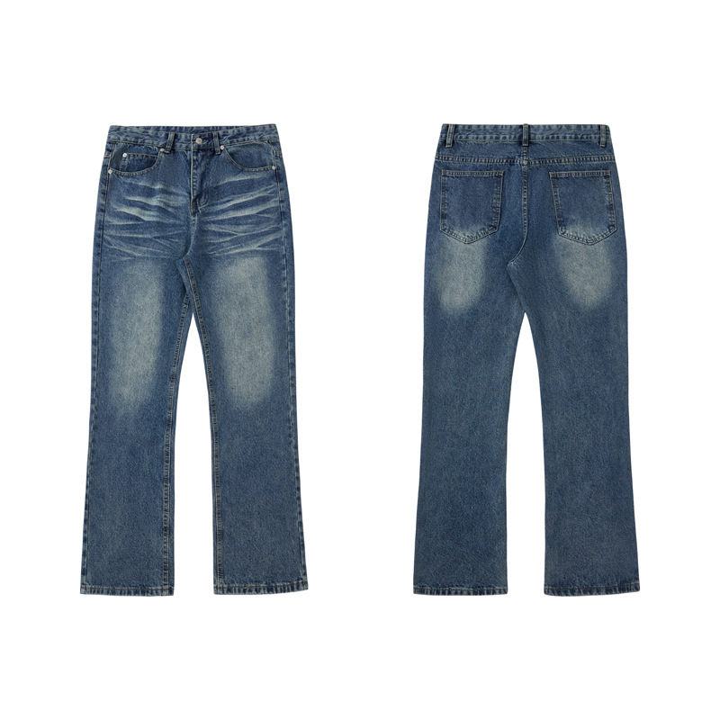 Independent Vintage 517 Bootcut Jeans American High Street Washed Distressed Cleanfit Casual Long Pants