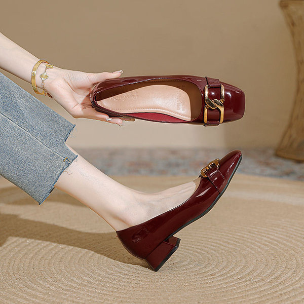 High heels square toe