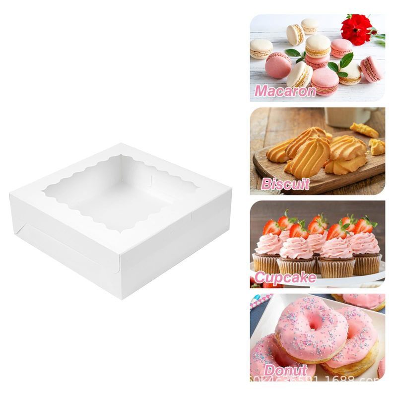 外国貿易ラウンド空箱正方形カップケーキボックス 4/6/12 個クロスボーダー卸売マフィンカップケーキボックス在庫あり|undefined