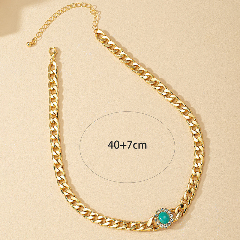 Jewelry With Diamonds Turquoise Necklace Image 5