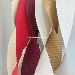 Corrugated Paper Arrangement Ceiling Wedding White Props Site Decoration Origami Wave Long Wedding Red Background